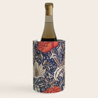 William Morris Windrush Blue Red Vintage Pattern Wine Chiller Gallery Image 2