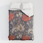 William Morris Windrush Blue Red Vintage Pattern Duvet Cover Gallery Image 6