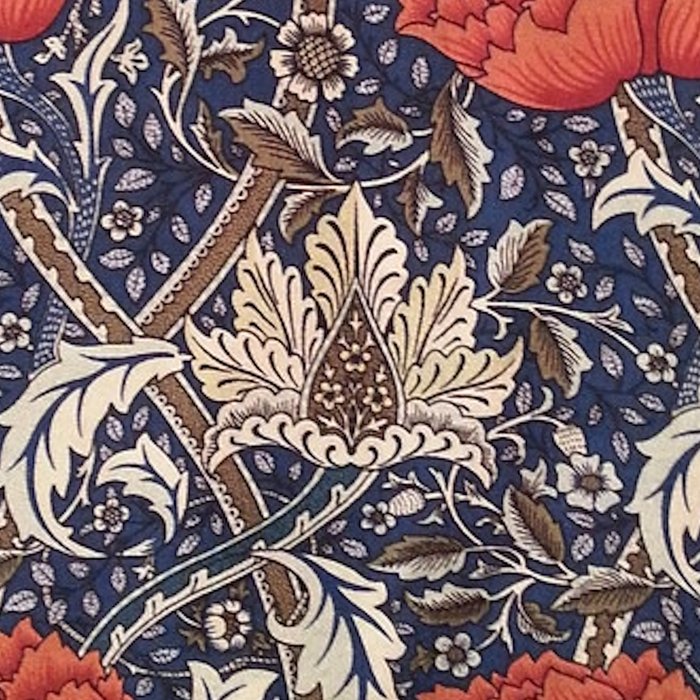 William Morris Windrush Blue Red Vintage Pattern Coffee Mug Gallery Image 2