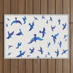 Blue Birds Outdoor Rug Gallery Image 1