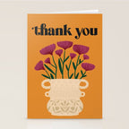 Ivory Vintage Flower Vase on Marigold Stationery Card Gallery Image 2