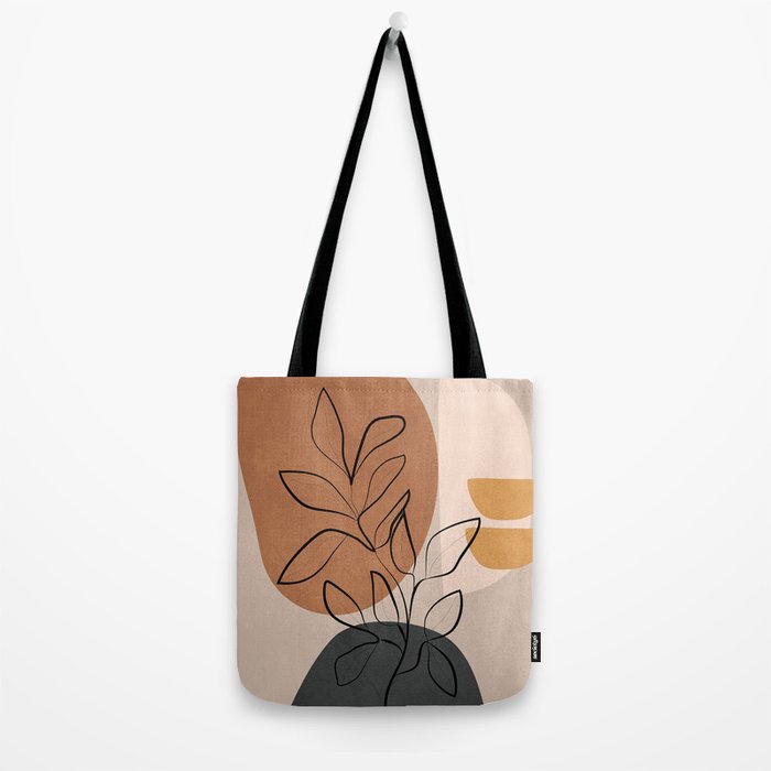 Abstract Minimal Plant 1 Tote Bag Gallery Image 2
