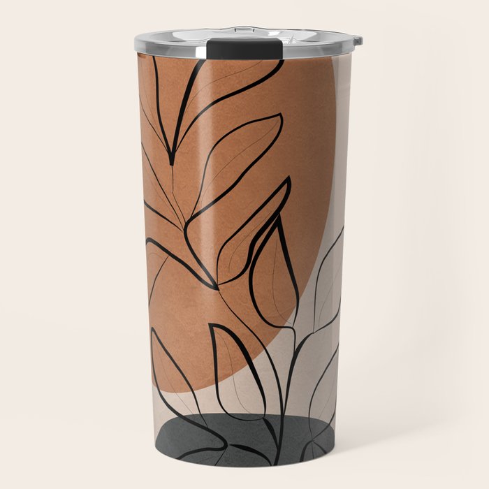 Abstract Minimal Plant 1 Travel Mug Gallery Image 1
