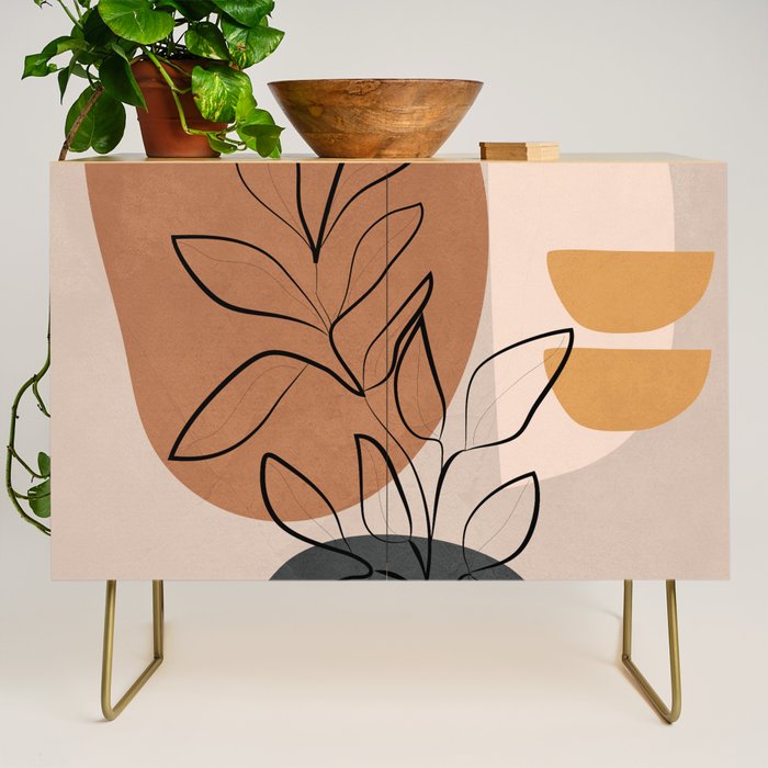 Abstract Minimal Plant 1 Credenza Gallery Image 1