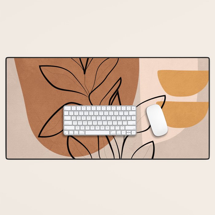 Abstract Minimal Plant 1 Desk Mat Gallery Image 1