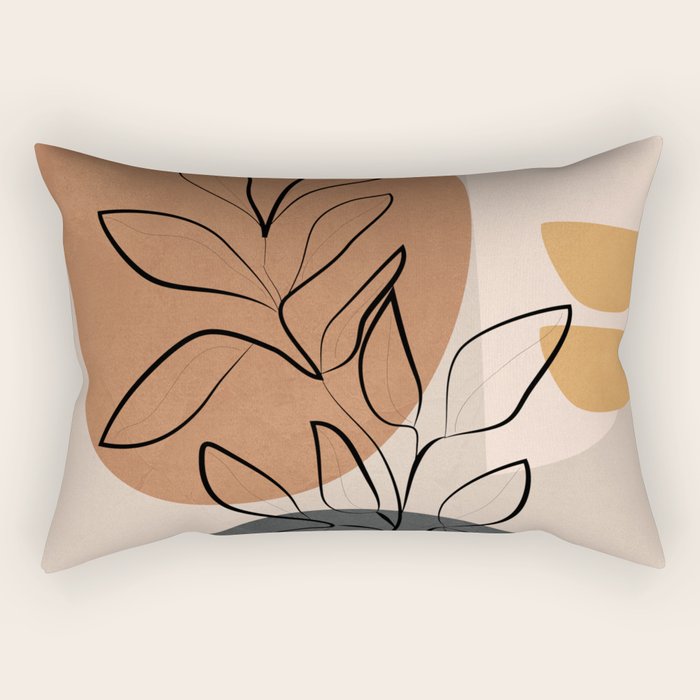 Abstract Minimal Plant 1 Rectangular Pillow Gallery Image 2