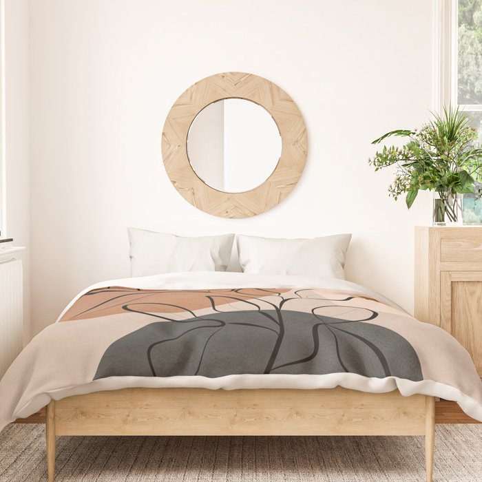 Abstract Minimal Plant 1 Duvet Cover Gallery Image 3