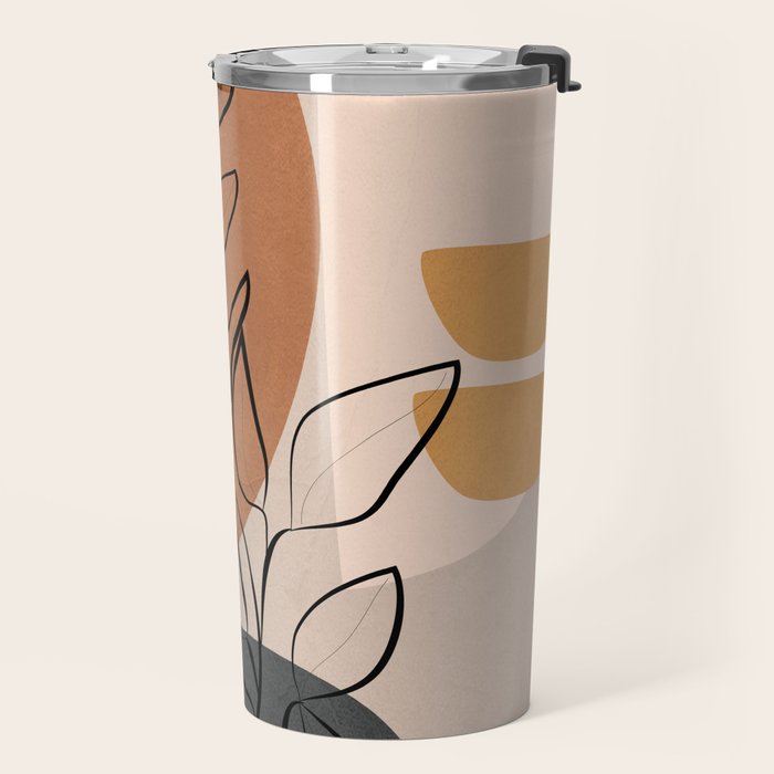 Abstract Minimal Plant 1 Travel Mug Gallery Image 2