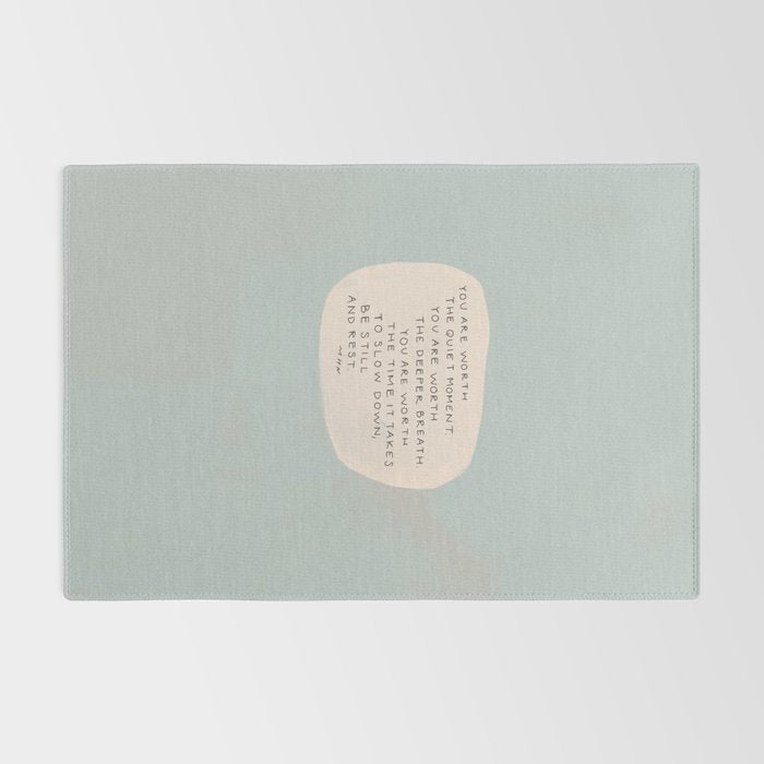 Be Still And Rest. Rug Gallery Image 2