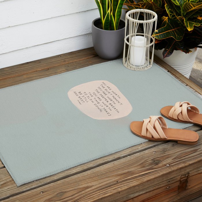 Be Still And Rest. Outdoor Rug Gallery Image 2