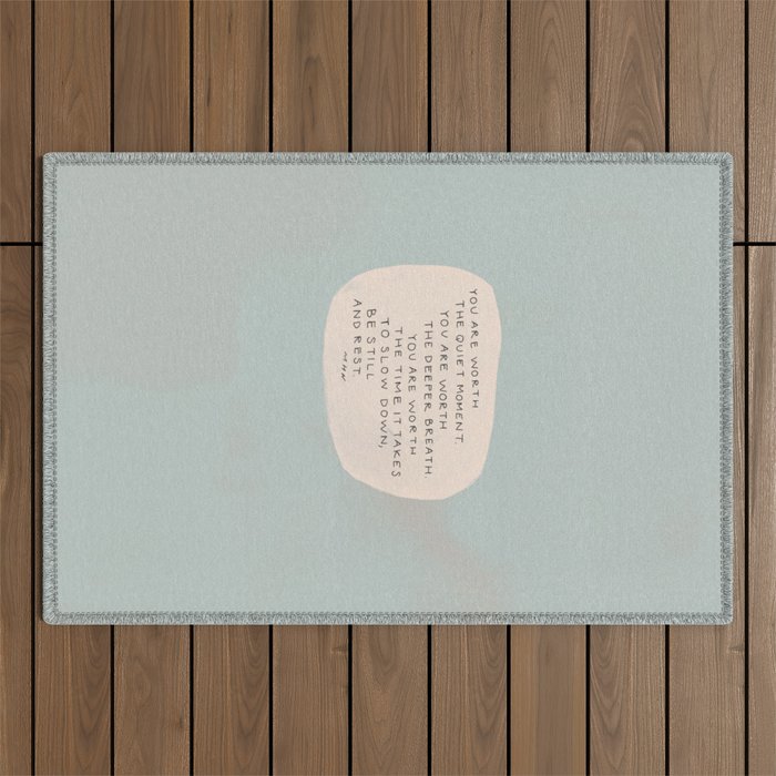 Be Still And Rest. Outdoor Rug Gallery Image 1