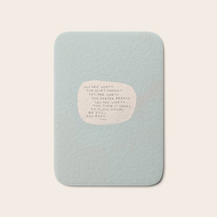 Be Still And Rest. Bath Mat Gallery Image 1