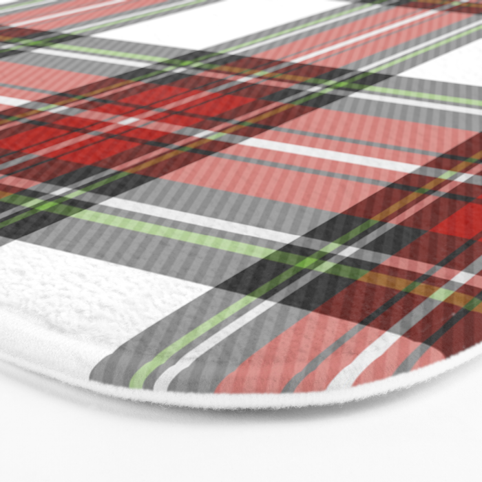 Christmas Tartan Plaid Bath Mat Gallery Image 3