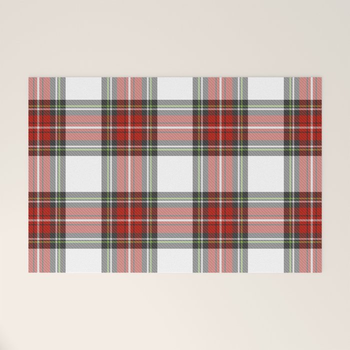 Christmas Tartan Plaid Welcome Mat Gallery Image 1