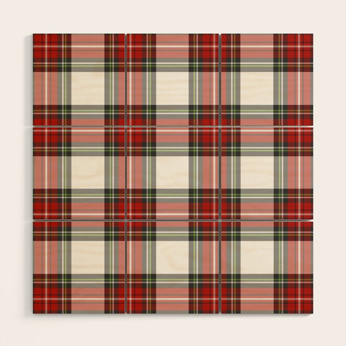 Christmas Tartan Plaid Wood Wall Art Gallery Image 1