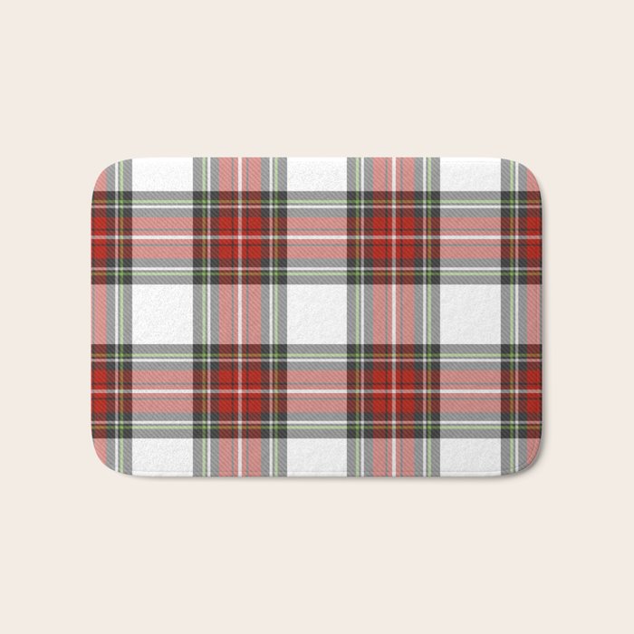 Christmas Tartan Plaid Bath Mat Gallery Image 1