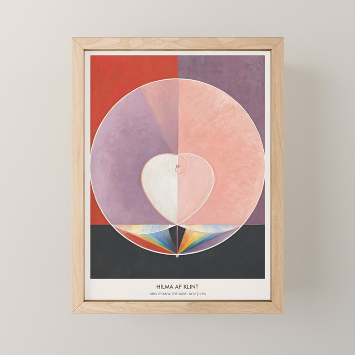 Hilma af Klint Dove Pink Abstract Feminist Art Vintage Swedish Exhibition Modern Spiritual Decor Mini Art Print Gallery Image 1