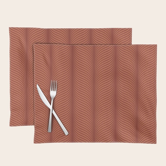 Elysian VI Red Terracotta Placemat Gallery Image 1