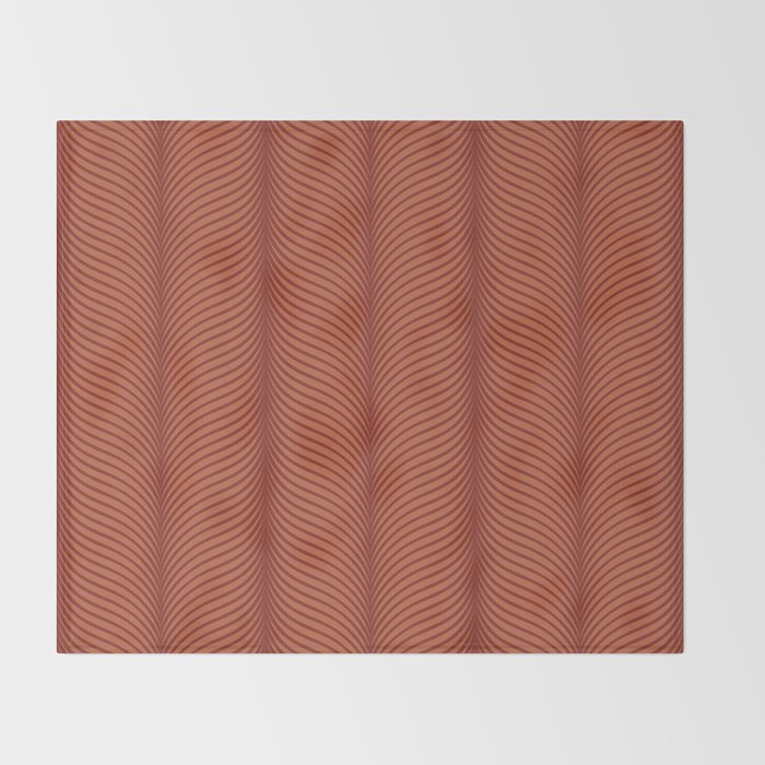 Elysian VI Red Terracotta Throw Blanket Gallery Image 2