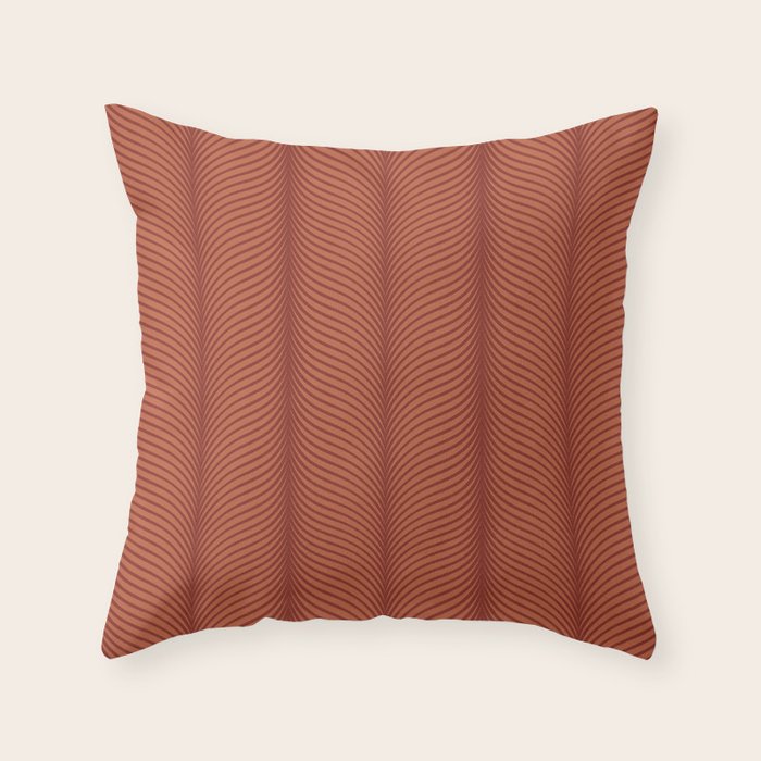 Elysian VI Red Terracotta Throw Pillow Gallery Image 1