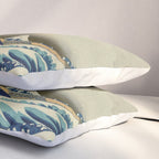 The Classic Japanese Great Wave off Kanagawa Print by Hokusai Pillow Sham Gallery Image 3