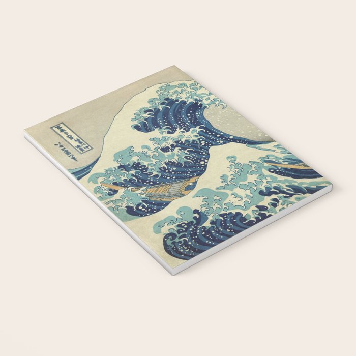 The Classic Japanese Great Wave off Kanagawa Print by Hokusai Notebook Gallery Image 3