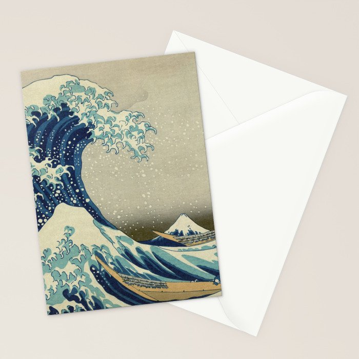 The Classic Japanese Great Wave off Kanagawa Print by Hokusai Stationery Card Gallery Image 2
