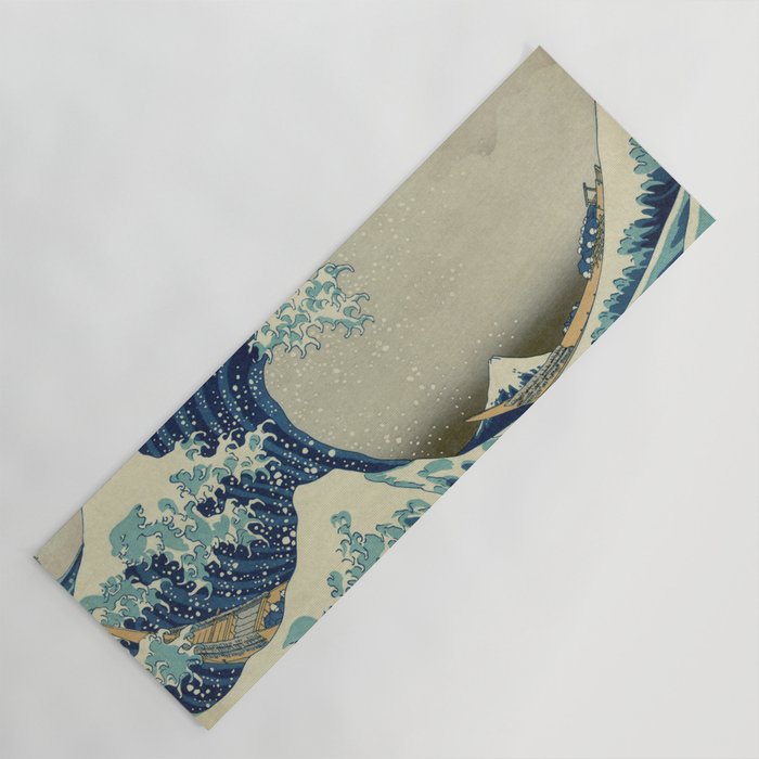 The Classic Japanese Great Wave off Kanagawa Print by Hokusai Yoga Mat Gallery Image 1