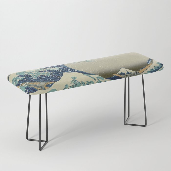 The Classic Japanese Great Wave off Kanagawa Print by Hokusai Bench Gallery Image 1