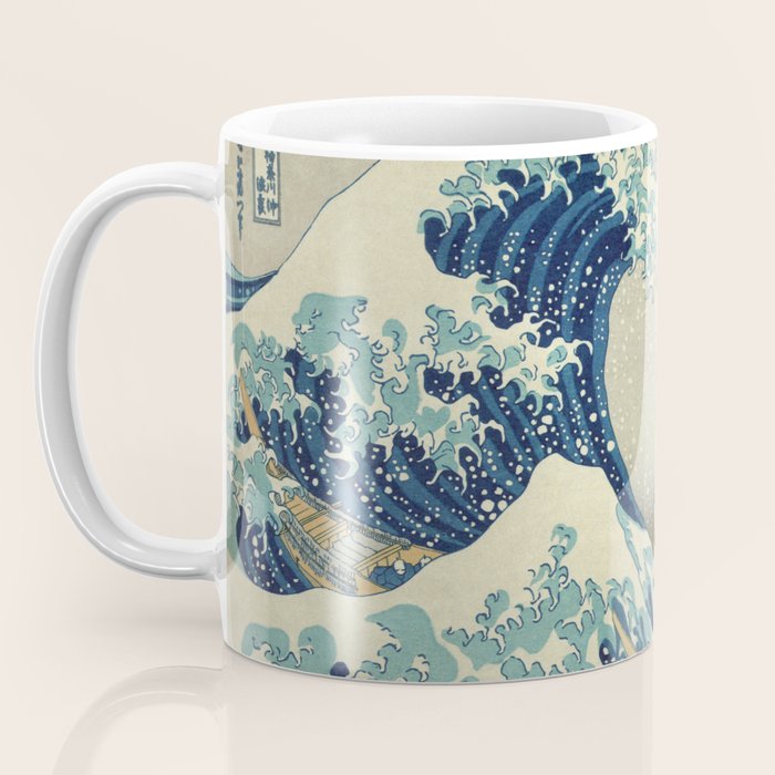 The Classic Japanese Great Wave off Kanagawa Print by Hokusai Coffee Mug Gallery Image 3