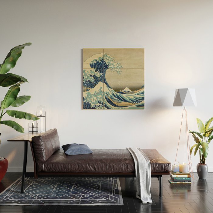 The Classic Japanese Great Wave off Kanagawa Print by Hokusai Wood Wall Art Gallery Image 2