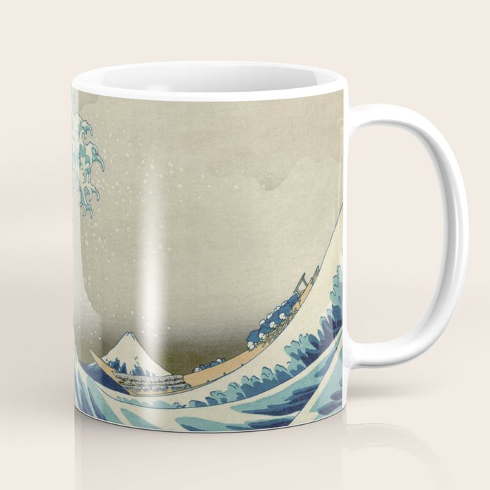 The Classic Japanese Great Wave off Kanagawa Print by Hokusai Coffee Mug Gallery Image 1