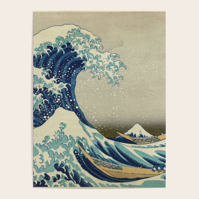 The Classic Japanese Great Wave off Kanagawa Print by Hokusai Poster Gallery Image 1