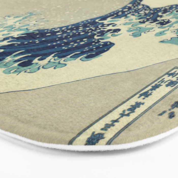 The Classic Japanese Great Wave off Kanagawa Print by Hokusai Bath Mat Gallery Image 3