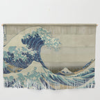 The Classic Japanese Great Wave off Kanagawa Print by Hokusai Wall Hanging Gallery Image 1
