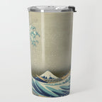 The Classic Japanese Great Wave off Kanagawa Print by Hokusai Travel Mug Gallery Image 2