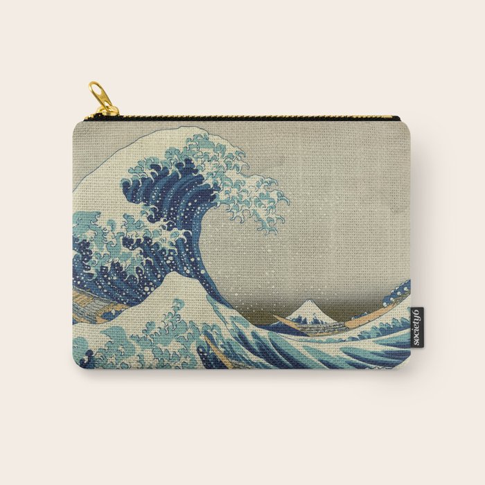 The Classic Japanese Great Wave off Kanagawa Print by Hokusai Carry All Pouch Gallery Image 1