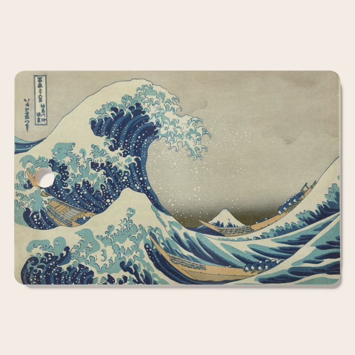 The Classic Japanese Great Wave off Kanagawa Print by Hokusai Cutting Board Gallery Image 1