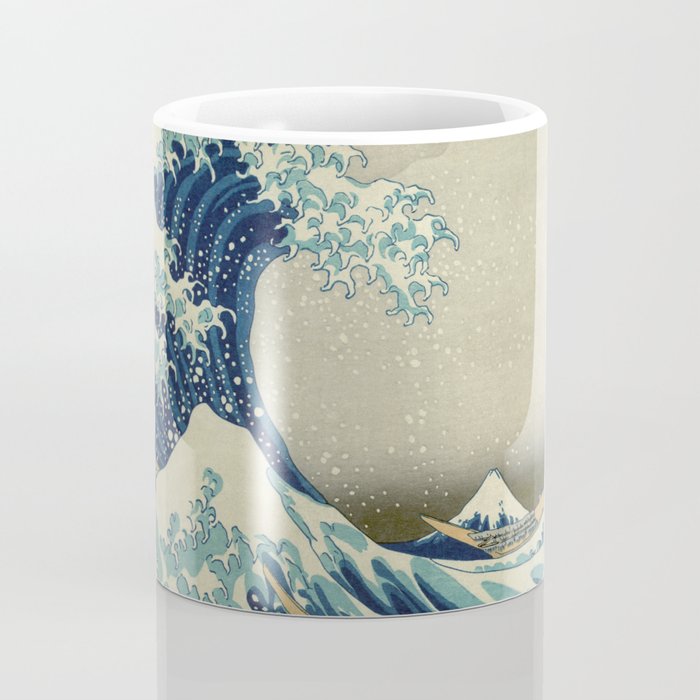 The Classic Japanese Great Wave off Kanagawa Print by Hokusai Coffee Mug Gallery Image 4