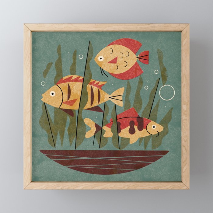 Fish and Seaweed Mini Art Print Gallery Image 1