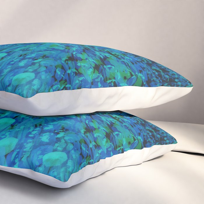 Peacock Watercolor Painting Pillow Sham Gallery Image 3