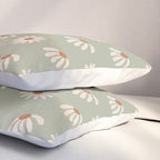 Sage green daisy pattern Pillow Sham Gallery Image 3
