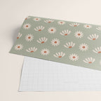 Sage green daisy pattern Wrapping Paper Gallery Image 2