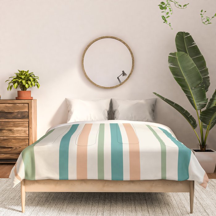 Classic Stripes XXVI - Natural Boho Comforter Gallery Image 3