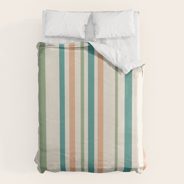 Classic Stripes XXVI - Natural Boho Duvet Cover Gallery Image 1