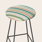 Classic Stripes XXVI - Natural Boho Stool Gallery Image 2