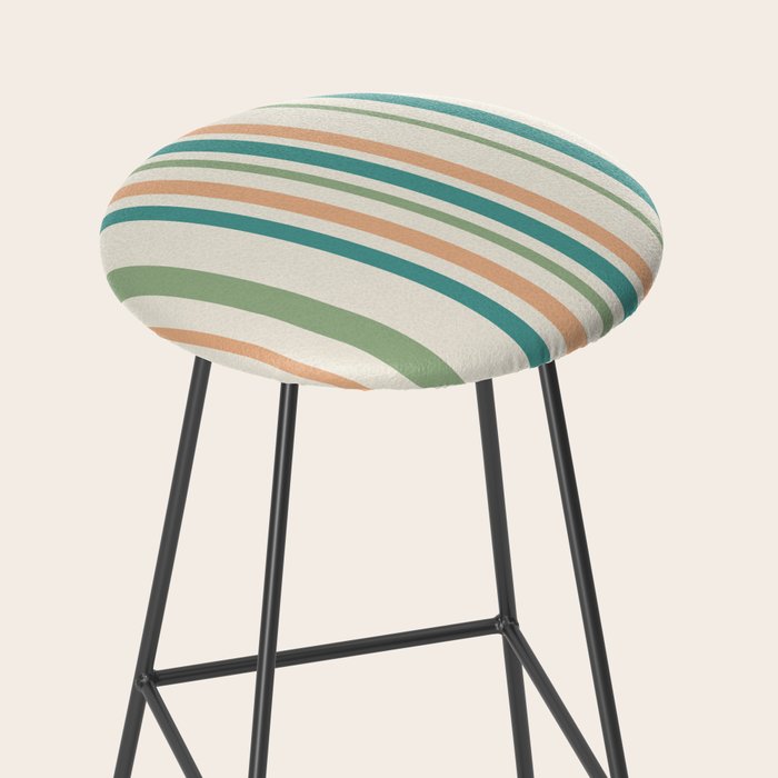 Classic Stripes XXVI - Natural Boho Stool Gallery Image 2
