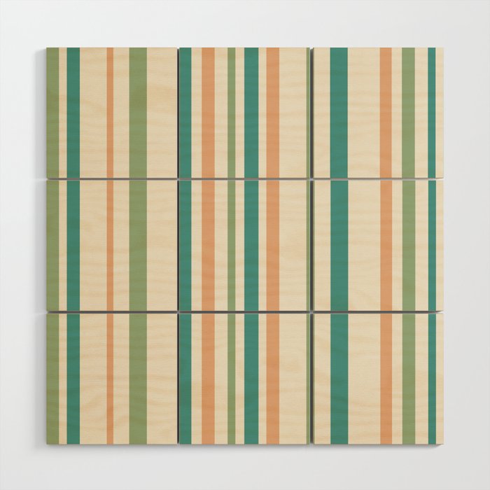 Classic Stripes XXVI - Natural Boho Wood Wall Art Gallery Image 1