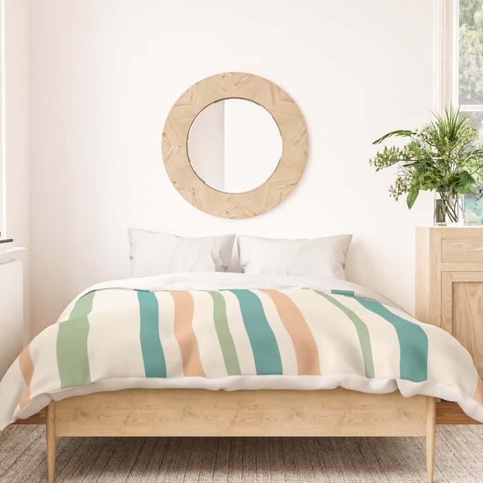 Classic Stripes XXVI - Natural Boho Duvet Cover Gallery Image 3