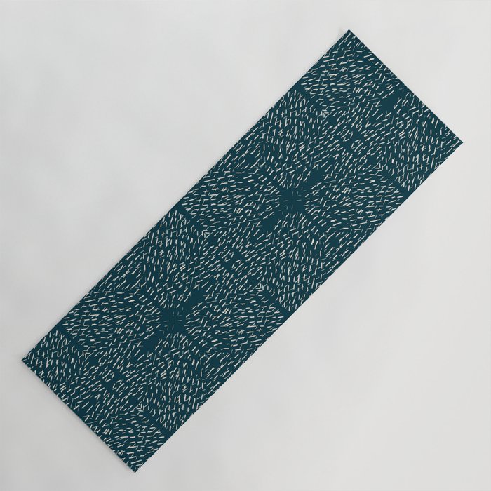 Celestial Stars Art, Teal Green, Boho Wall Art Yoga Mat Gallery Image 1